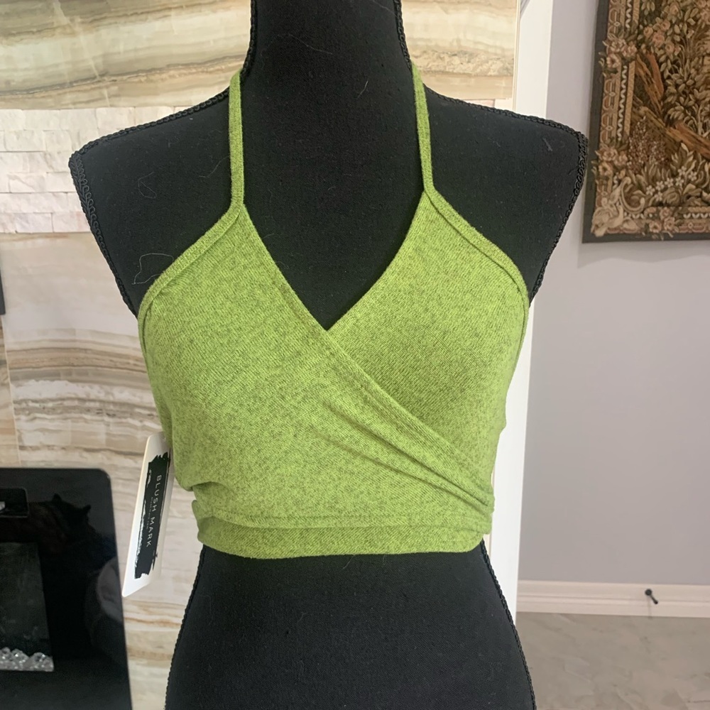 Women’s‎ Blush Mark Mint Green Halter Top Size M